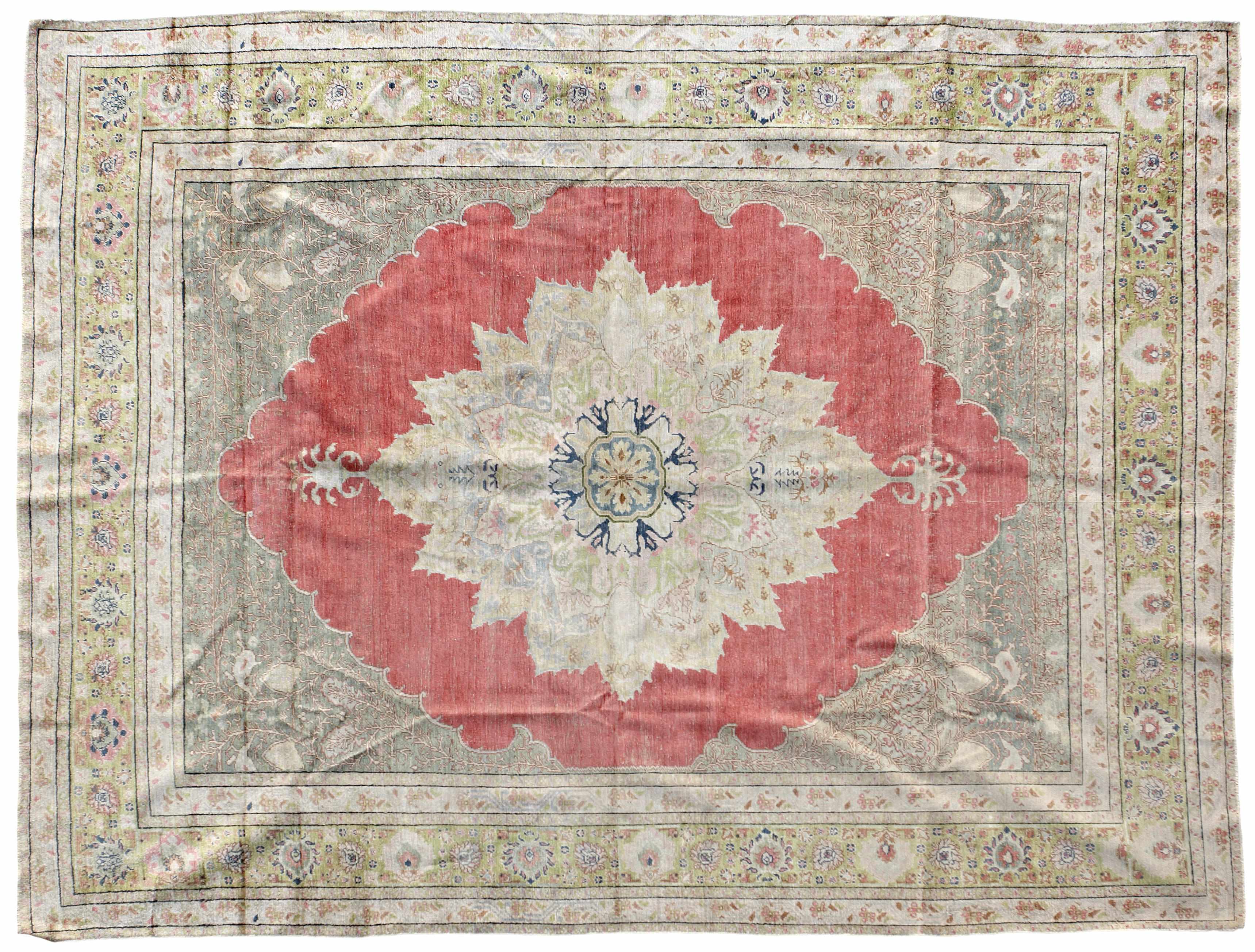 Appraisal: A Turkish silk rug size approximately ft in x ft