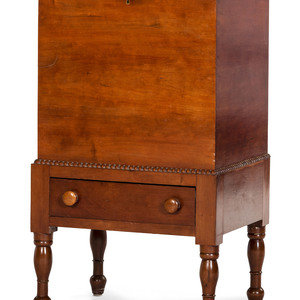 Appraisal: A Late Federal Cherrywood One-Drawer Sugar Chest Kentucky Circa Height