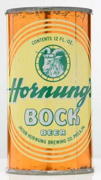 Appraisal: Hornung's Bock Flat Top Yellow Beer Can - OI Vertical