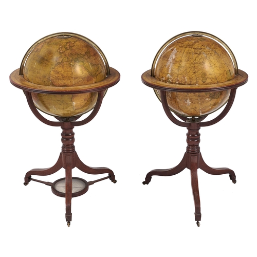 Appraisal: Two George III inch Terrestrial and Celestial globes by W