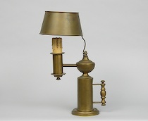 Appraisal: Antique Brass Student Lamp ca early th Century This student