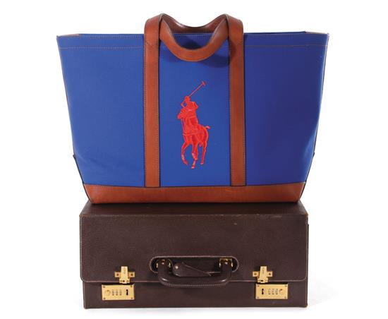 Appraisal: Cross leather briefcase and Ralph Lauren leather and canvas bag