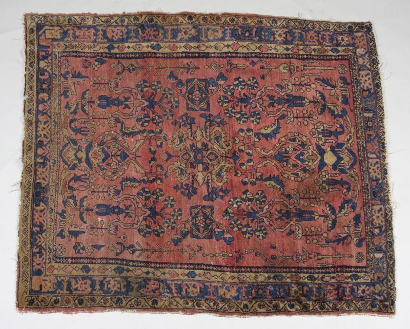 Appraisal: Persian Sarouk Area Rug unusual size early th century deep