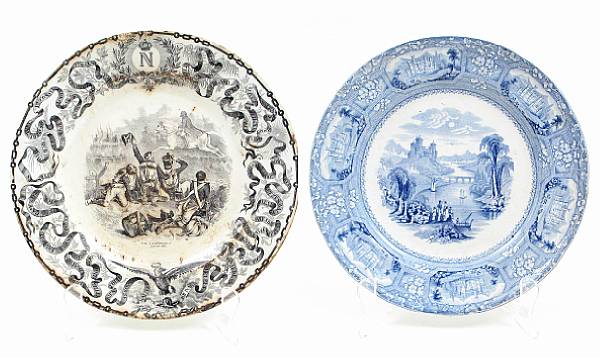 Appraisal: A group of ten Dutch creamware bowls Decorated with Napoleonic