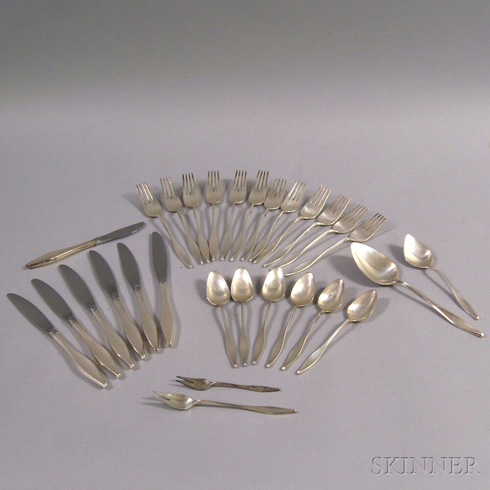 Appraisal: Reed Barton Cellini Sterling Silver Flatware Service for Six comprised