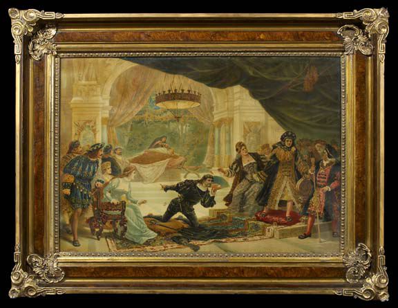 Appraisal: Large and Dramatic Oblong German Chromolithograph The Death of the