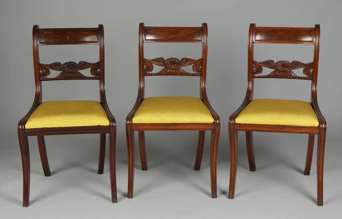 Appraisal: Period Side Chairs w Carved Eagle attr to workshop of