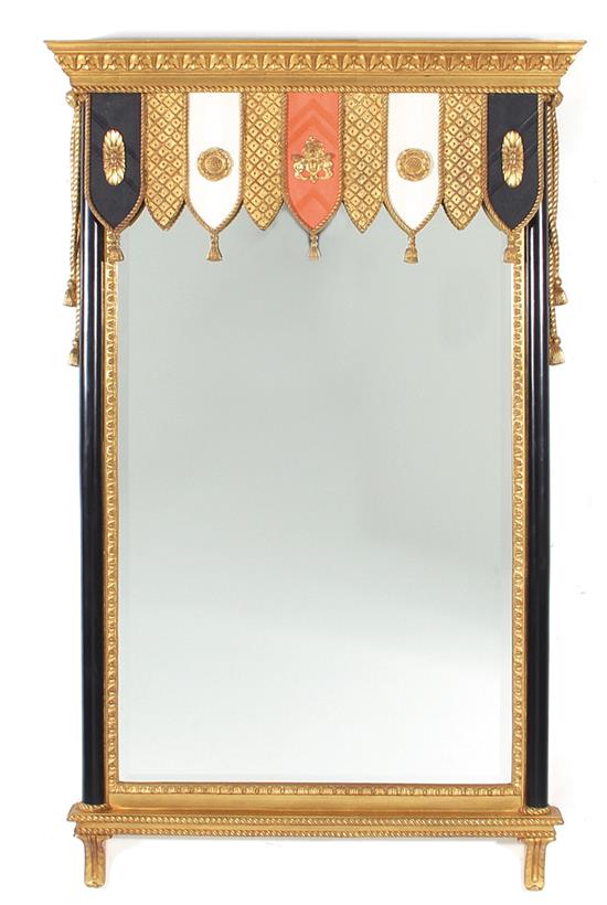 Appraisal: Carvers' Guild painted gesso and gilt-decorated mirror H W Provenance