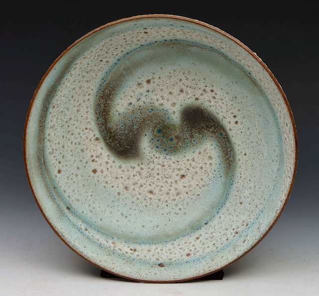 Appraisal: Deidre Burnett British b Bowl oxidised stoneware with swirling patternpartially