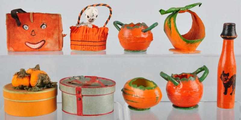 Appraisal: Lot of Halloween Candy Containers Description Most are paper mache