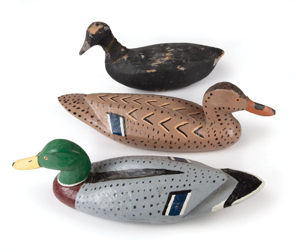 Appraisal: Pair of Louisiana Carved Duck Decoys c s mallard drake