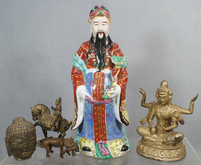 Appraisal: pieces to include h porcelain figure of a gentleman with