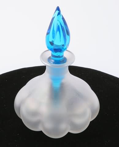 Appraisal: With blue glass dobber stopper h S