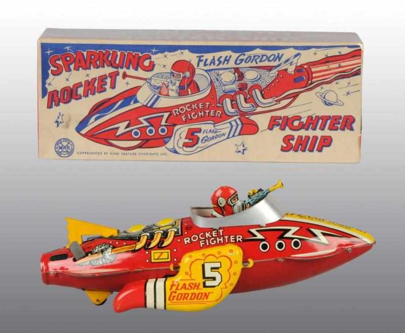 Appraisal: Tin Marx Flash Gordon Rocket Ship Wind-Up Toy Description American