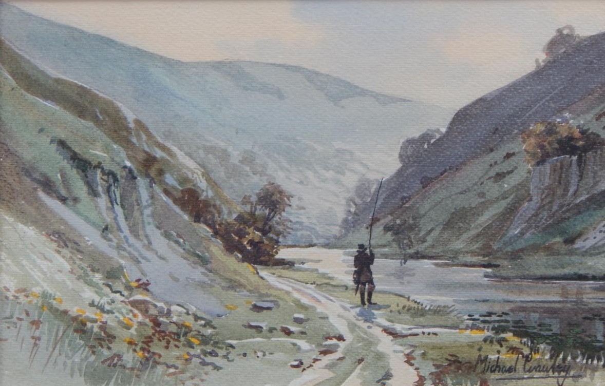 Appraisal: Michael Crawley thC Beresford Dale Derbyshire with a fisherman on