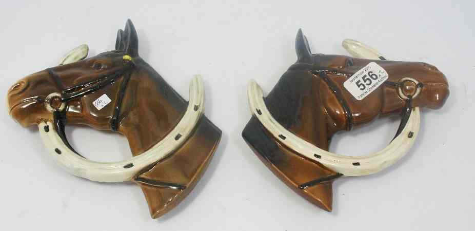 Appraisal: Beswick Horse Horseshoe wallplaques Looking Left and looking right