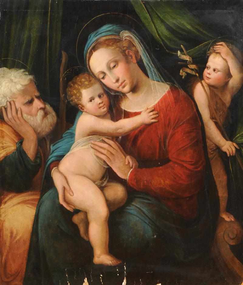 Appraisal: FOLLOWER OF BEDOLI THE HOLY FAMILY AND THE INFANT ST