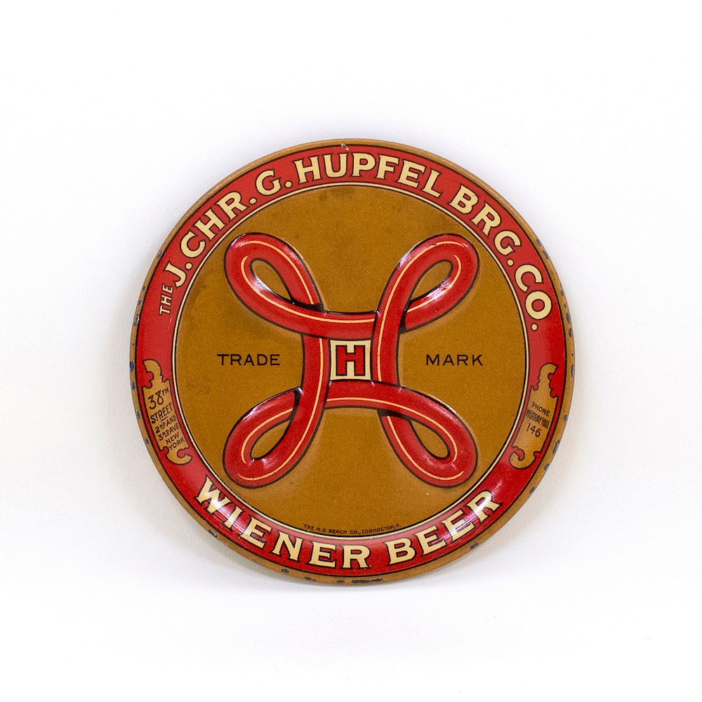 Appraisal: Hupfel Brewing Wiener Beer Embossed Tip Reference n a Brewery