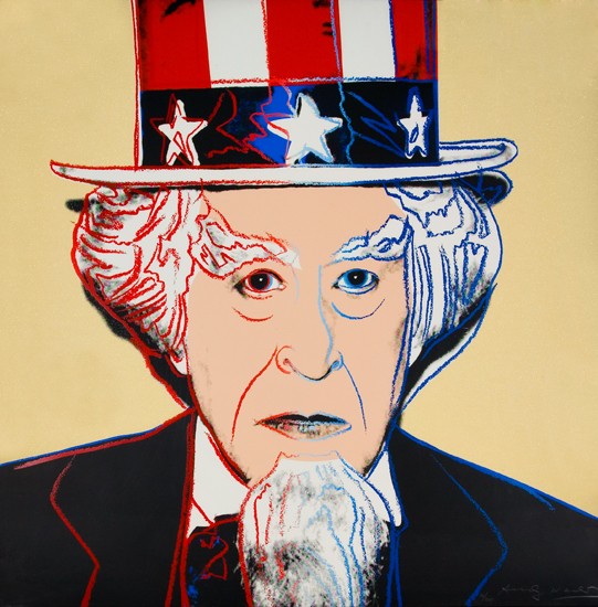 Appraisal: ANDY WARHOL Uncle Sam Color screenprint with diamond dust on