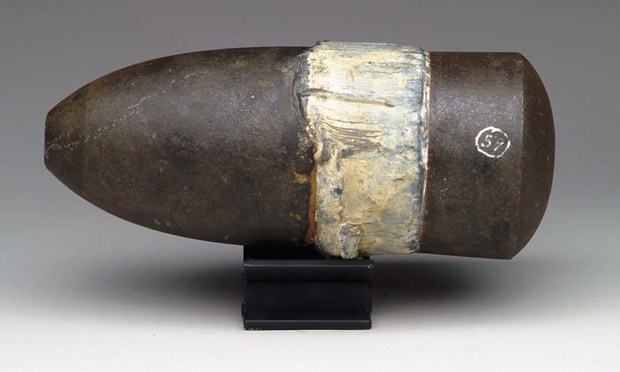 Appraisal: US -POUNDER HOTCHKISS SHELL Excavated Fired by the Union artillery