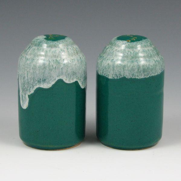 Appraisal: Watt Greenbriar salt and pepper shakers with white drip Unmarked