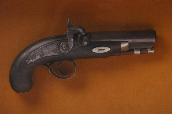 Appraisal: AMERICAN BOOT PISTOL Circa In shadow box frame