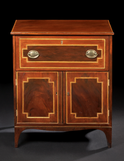 Appraisal: George III-Style Mahogany Cabinet partially composed of antique elements the