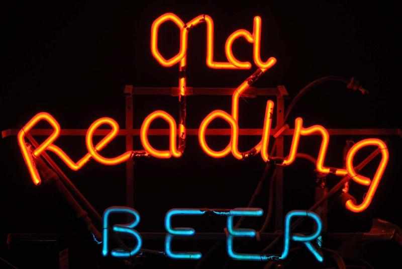 Appraisal: Reading Old Beer Neon Sign Description s Red and clear