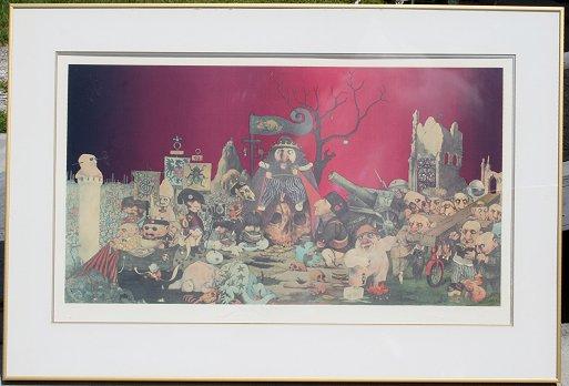 Appraisal: BRAGG Charles American - ''Asylum'' Lithograph '' x '' sight