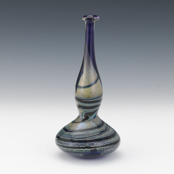 Appraisal: STUDIO GLASS BUD VASE POSSIBLY ROBERT EICKHOLT AMERICAN CONTEMPORARY x