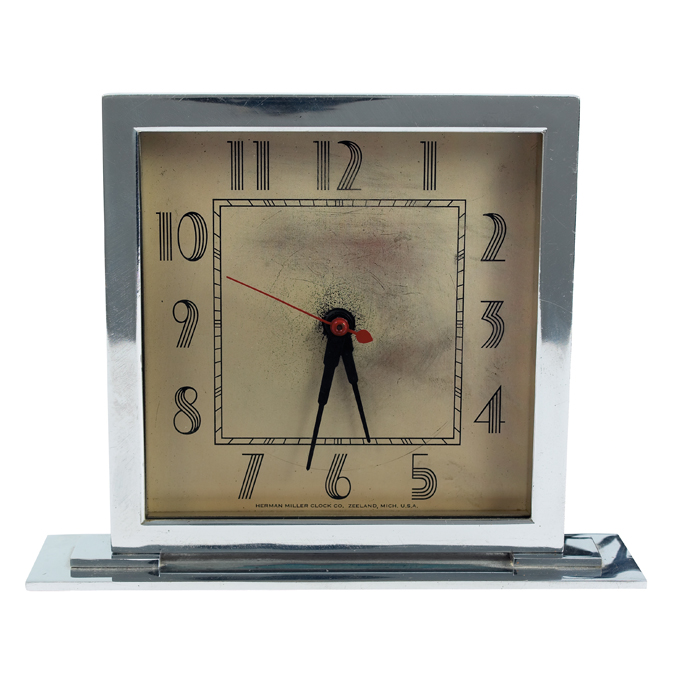 Appraisal: Gilbert Rohde Art Deco table clock by Howard Miller s