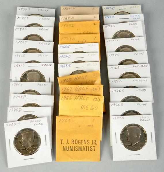 Appraisal: Lot of Kennedy Half Dollars Description Includes silver from to