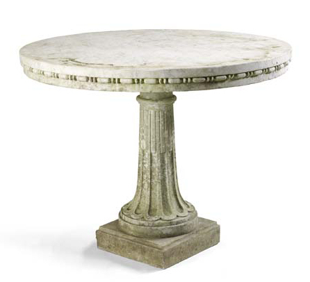 Appraisal: An Italian neo-classical carrara marble centre table circa the circular