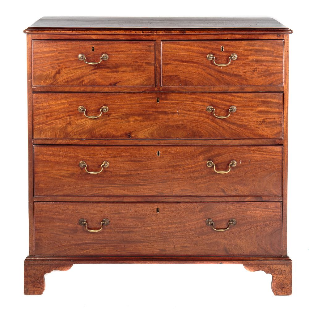 Appraisal: George III Mahogany Chest of Drawers Circa two over three