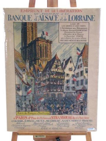 Appraisal: French WW I War Bond Poster Banque d'Alsace et de