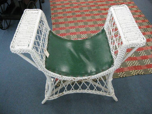 Appraisal: Antique Wicker Seat tall wide deep a hard to find