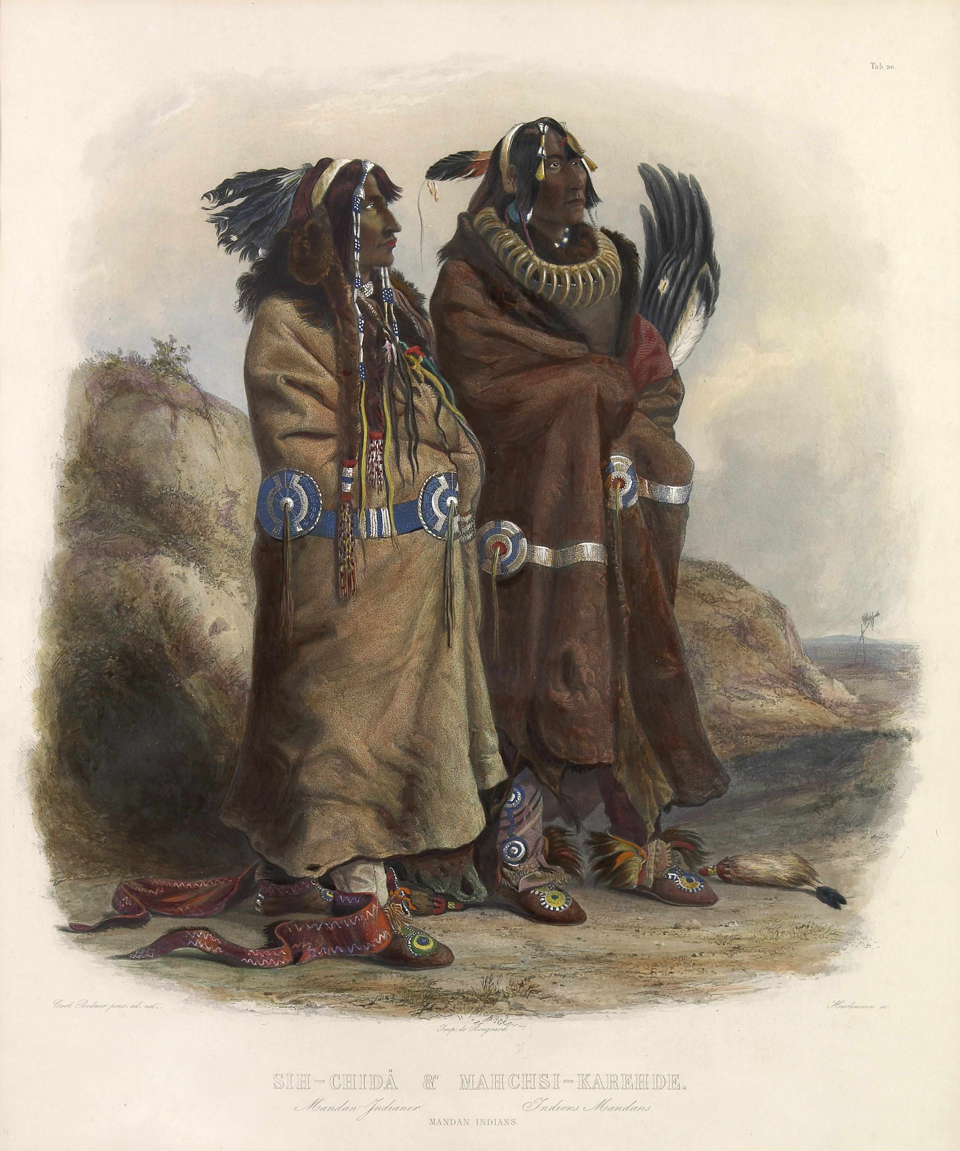 Appraisal: After Karl Bodmer Swiss - Sih-Chida Mahchsi-Karehde Mandan Indians Pl