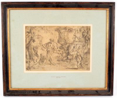 Appraisal: After Castiglioni Classical Scene engraving cm x cm and an