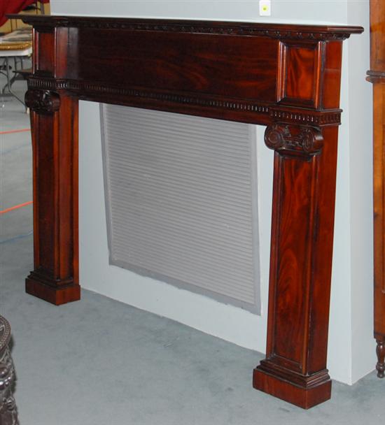 Appraisal: A Mahogany Mantlepiece having a stepped top with molded edge