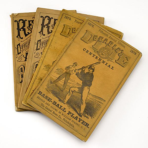 Appraisal: FOUR TH C BASEBALL GUIDES The Dime baseball players guide