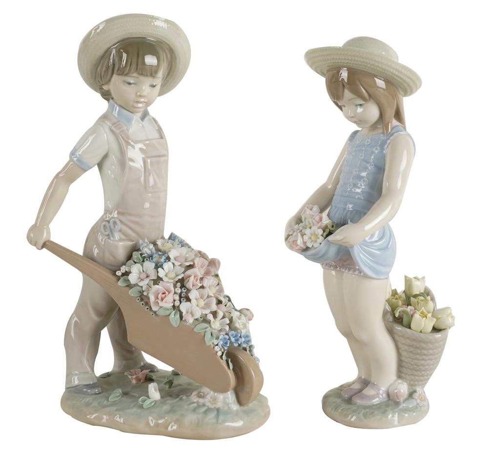 Appraisal: TWO LLADRO PORCELAIN FIGURESwith factory marks each depicting a child