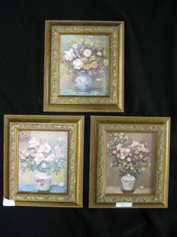 Appraisal: Miniature Floral Still Lifes image area x