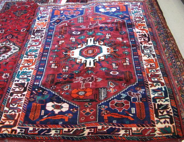 Appraisal: PERSIAN SHIRAZ AREA RUG Fars Province south central Iran central