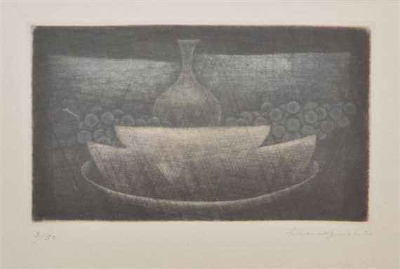 Appraisal: HAMAGUCHI YOZO Wakayama - Paris Watermelon Mezzotint Signed lower right