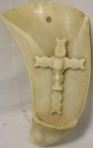 Appraisal: TH C CARVED SCRIMSHAW WHALE TOOTH IN THE FORMOF A