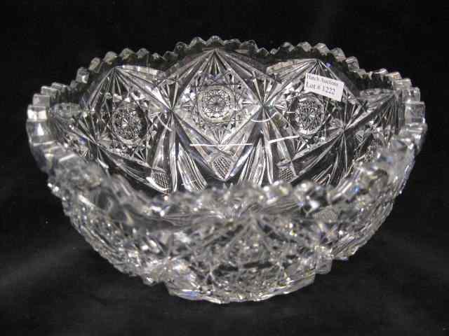 Appraisal: Libbey Cut Glass Bowl signed brilliant period '' diameter ''