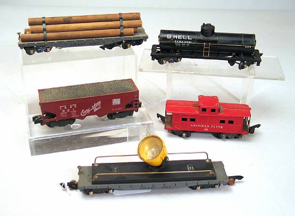 Appraisal: American Flyer Freight Cars Ensemble of mid-late th Century S