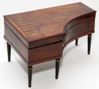 Appraisal: MAHOGANY MINIATURE PIANO BOX MAHOGANY MINIATURE PIANO BOX H W