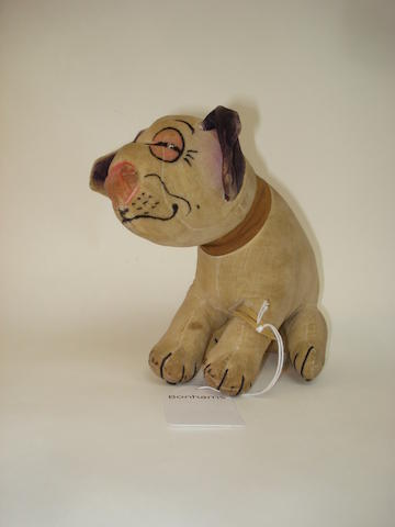 Appraisal: Chad Valley cloth Bonzo The cream velvet dog with printed