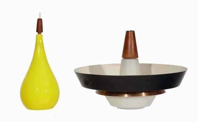 Appraisal: A CONTEMPORARY GLASS AND METAL CIRCULAR HANGING LIGHT FITTING diameter